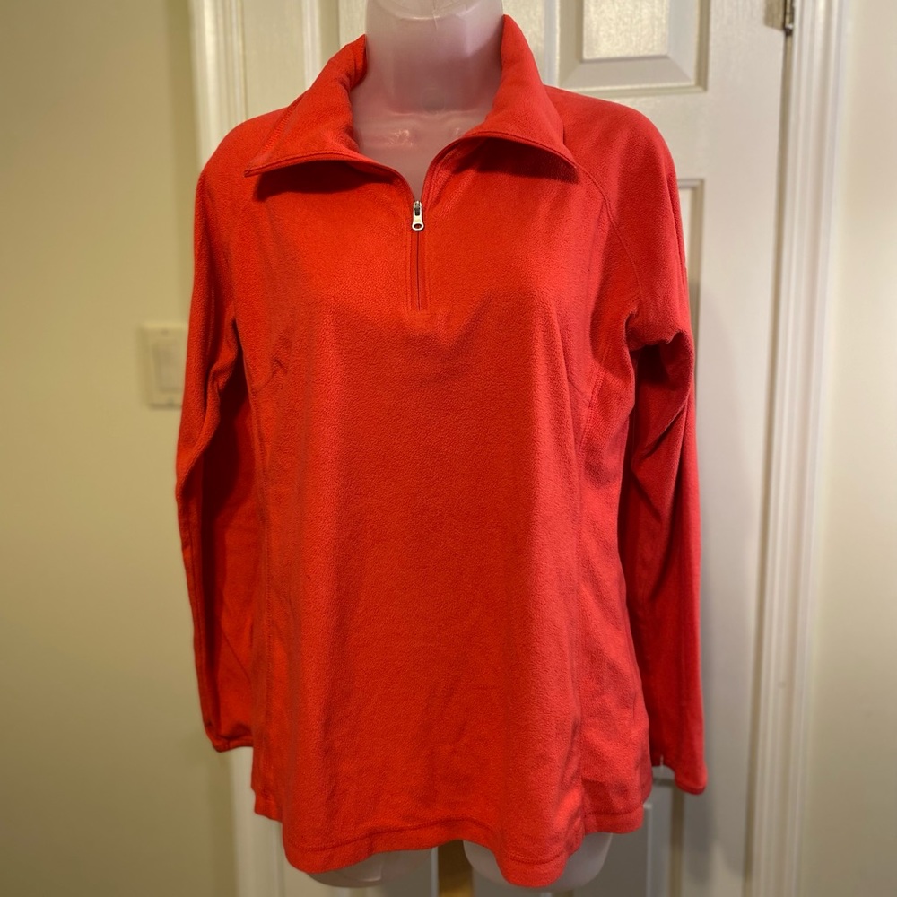 Columbia - Woman’s burnt orange color high color fleece pullover, Size: L